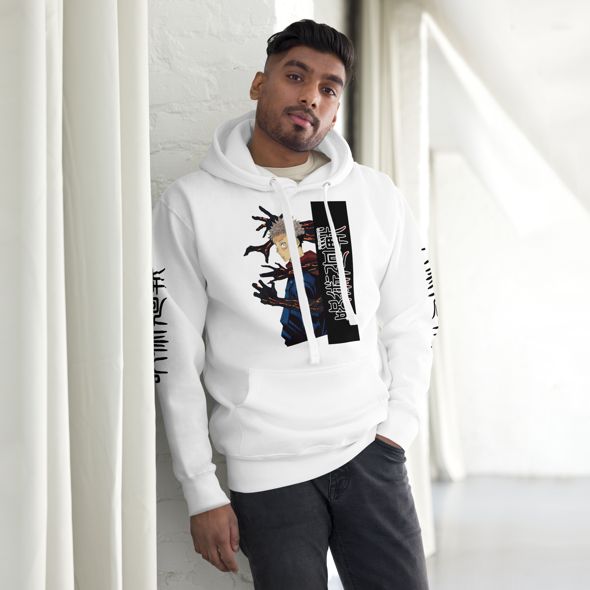 sudadera blanca hombre Yuuji Itadori