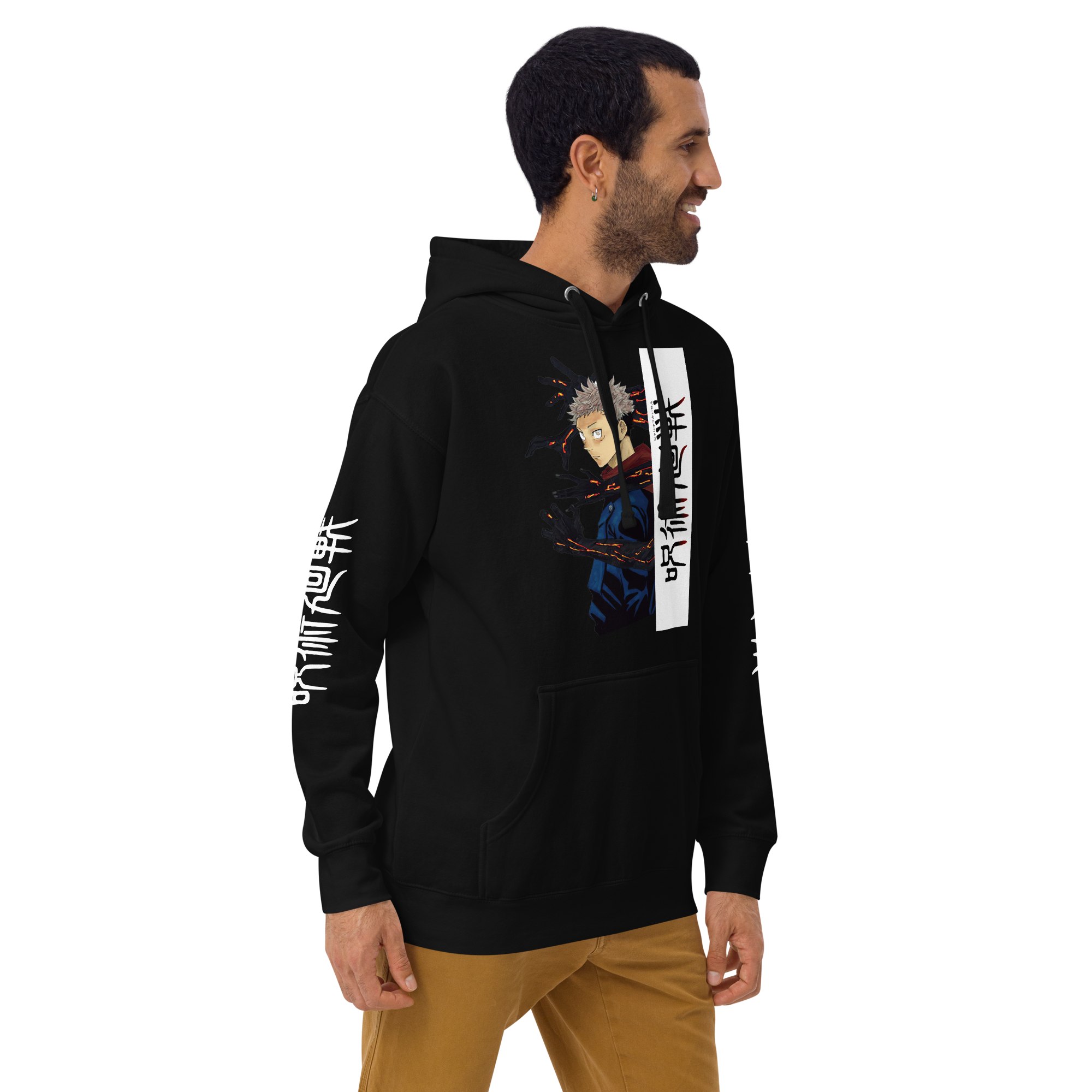 sudadera negra yuji itadori chicos