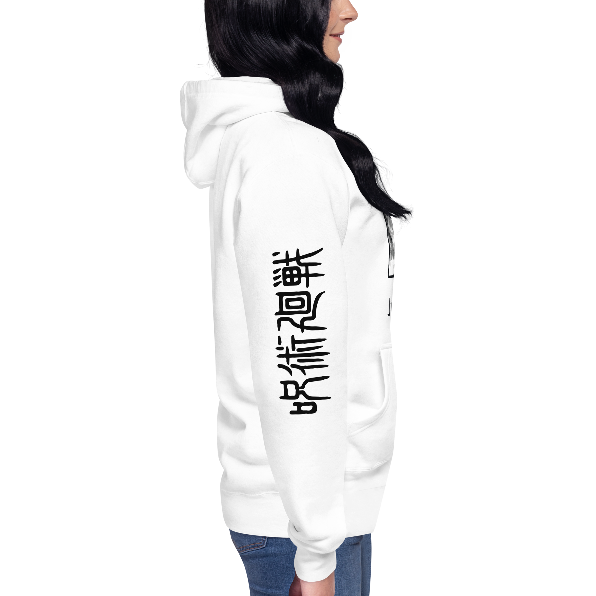 sudadera satoru gojo blanca mujer