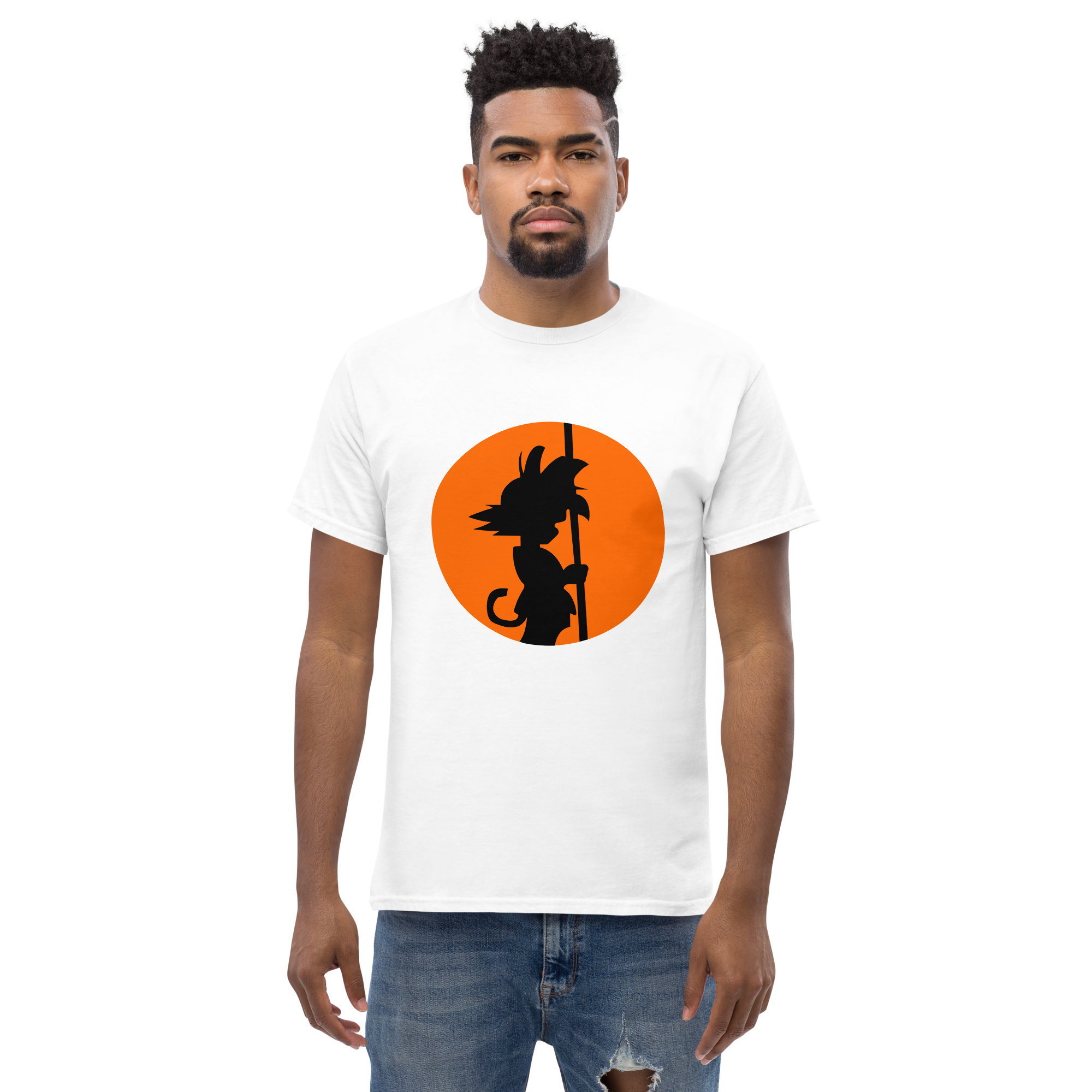 camiseta blanca para hombre bola de dragon