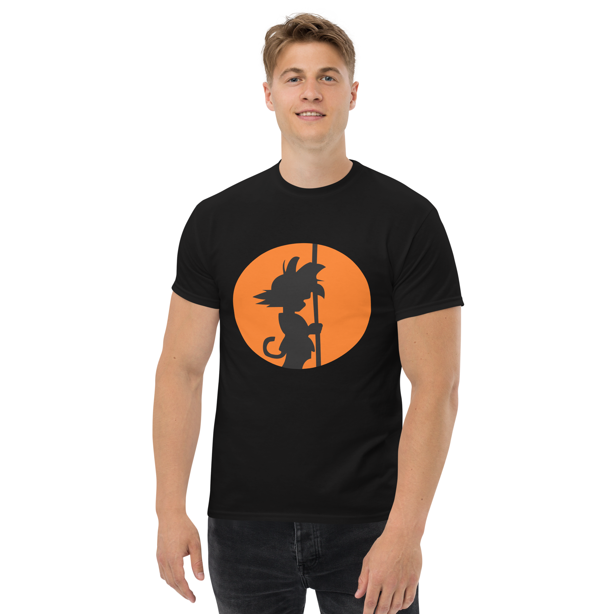 camiseta negra para hombre bola de dragon