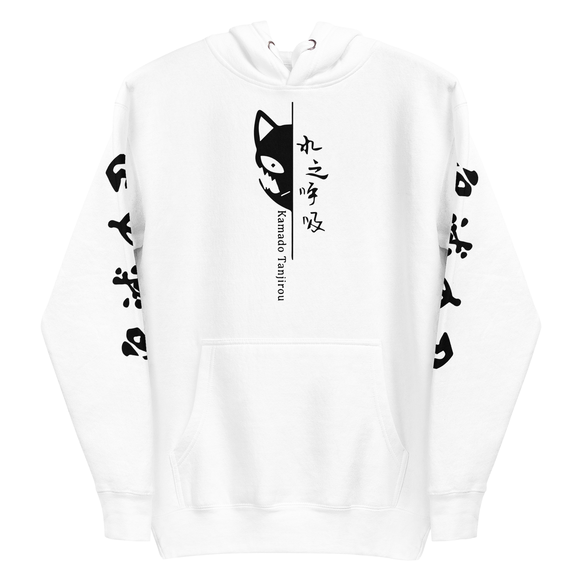 sudadera unisex blanca demon slayer
