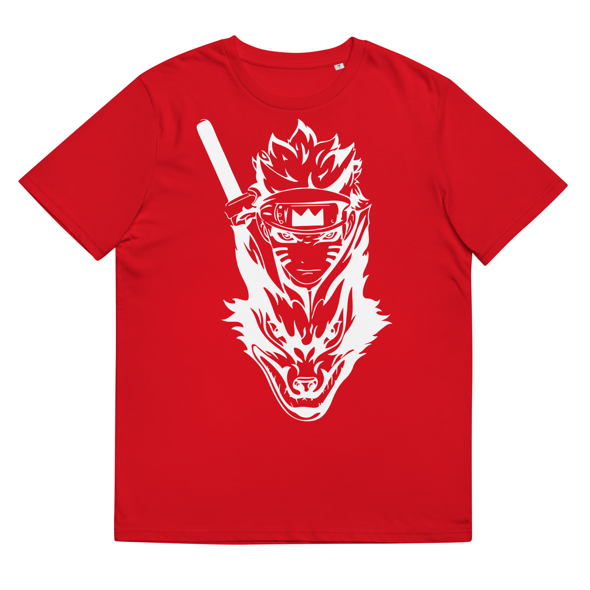 unisex-organic-cotton-t-shirt-red-front-643e7f057de57