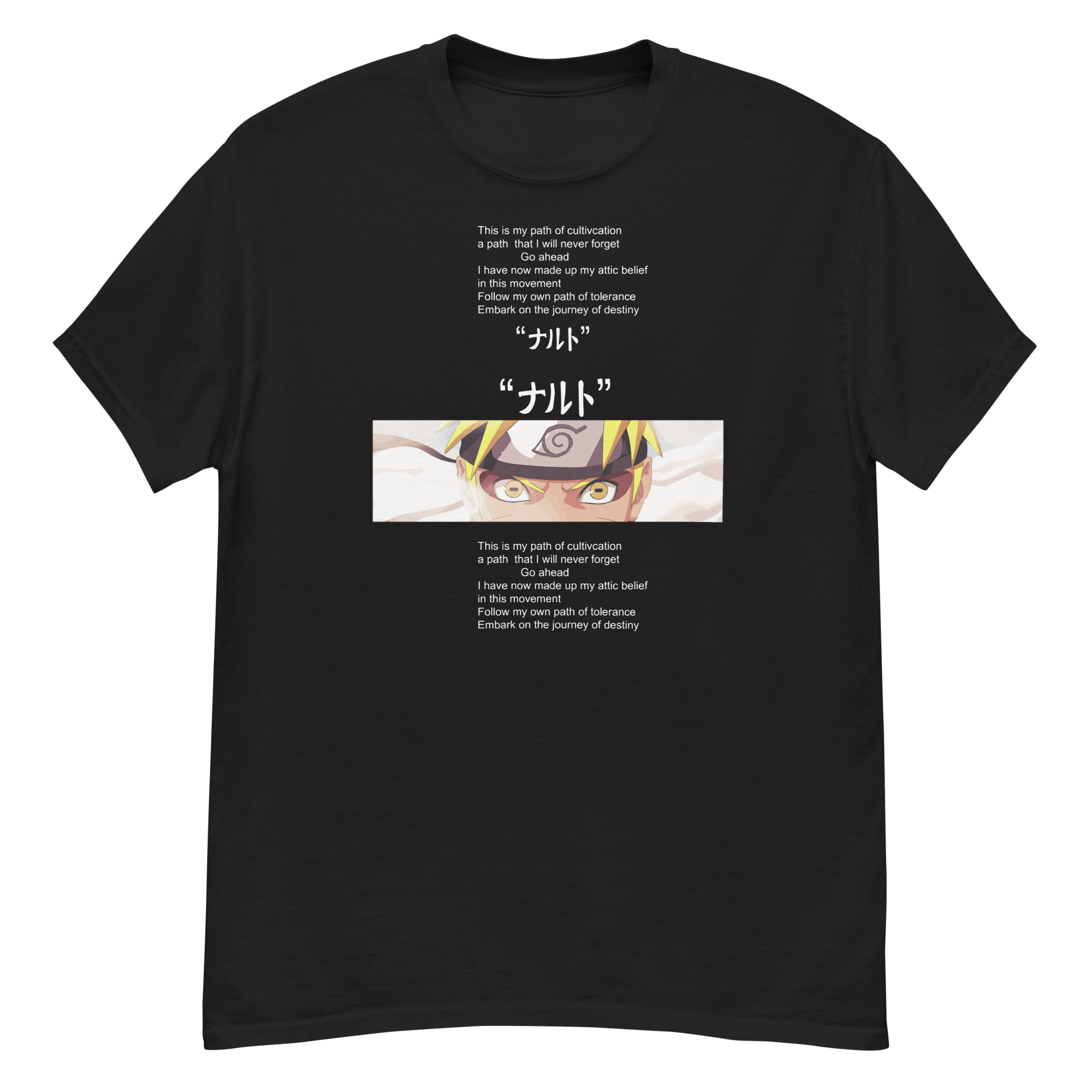 camiseta negra modo sabio naruto
