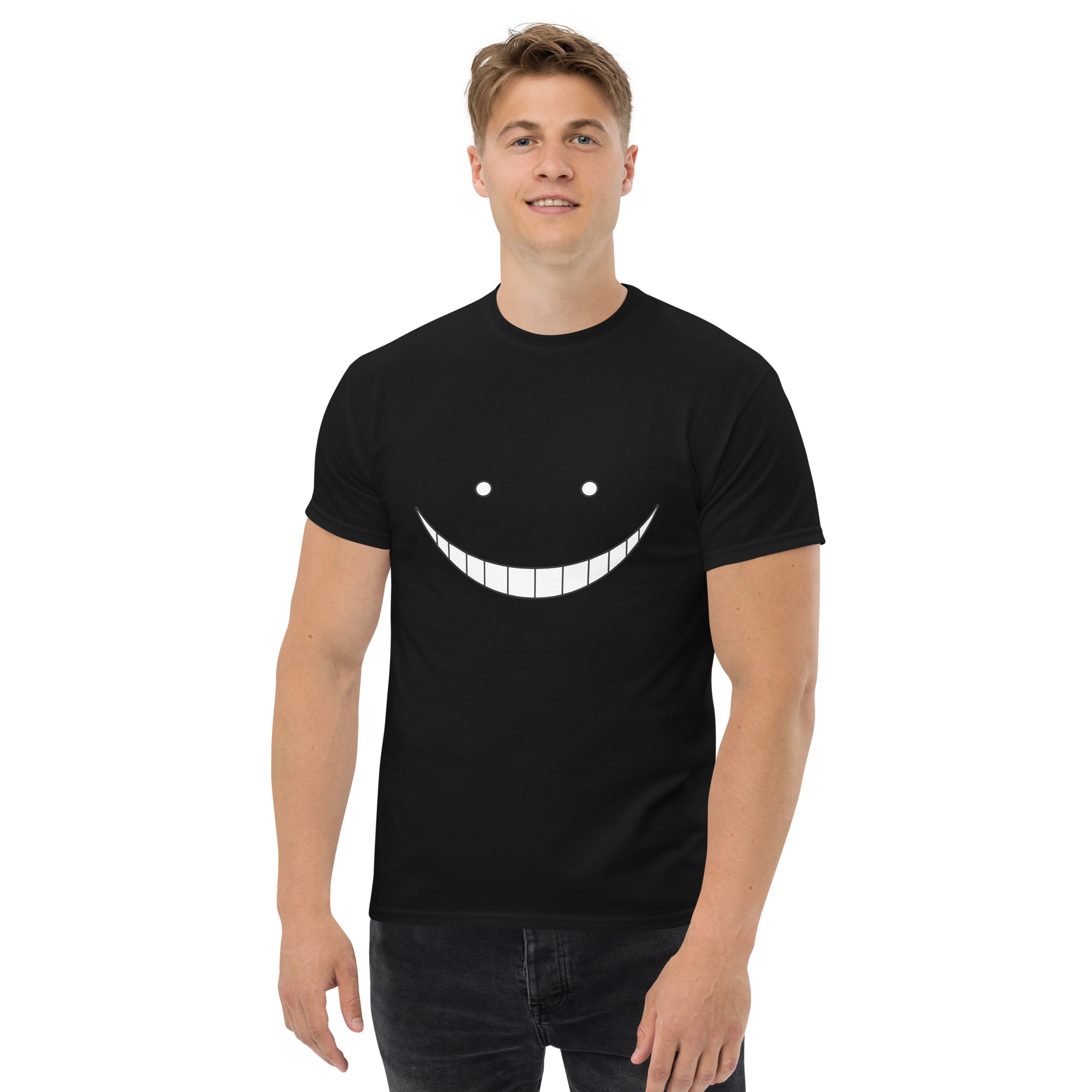 camiseta negra sonrisa assassination classroom