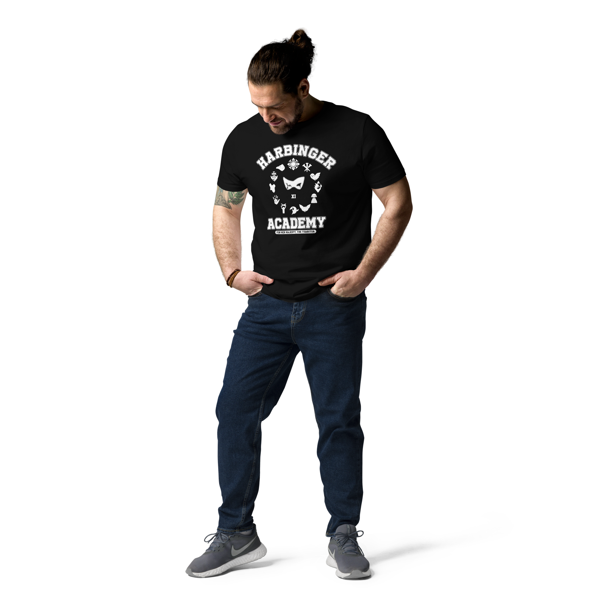 camiseta-negra-Harbinger-Academy-chicos