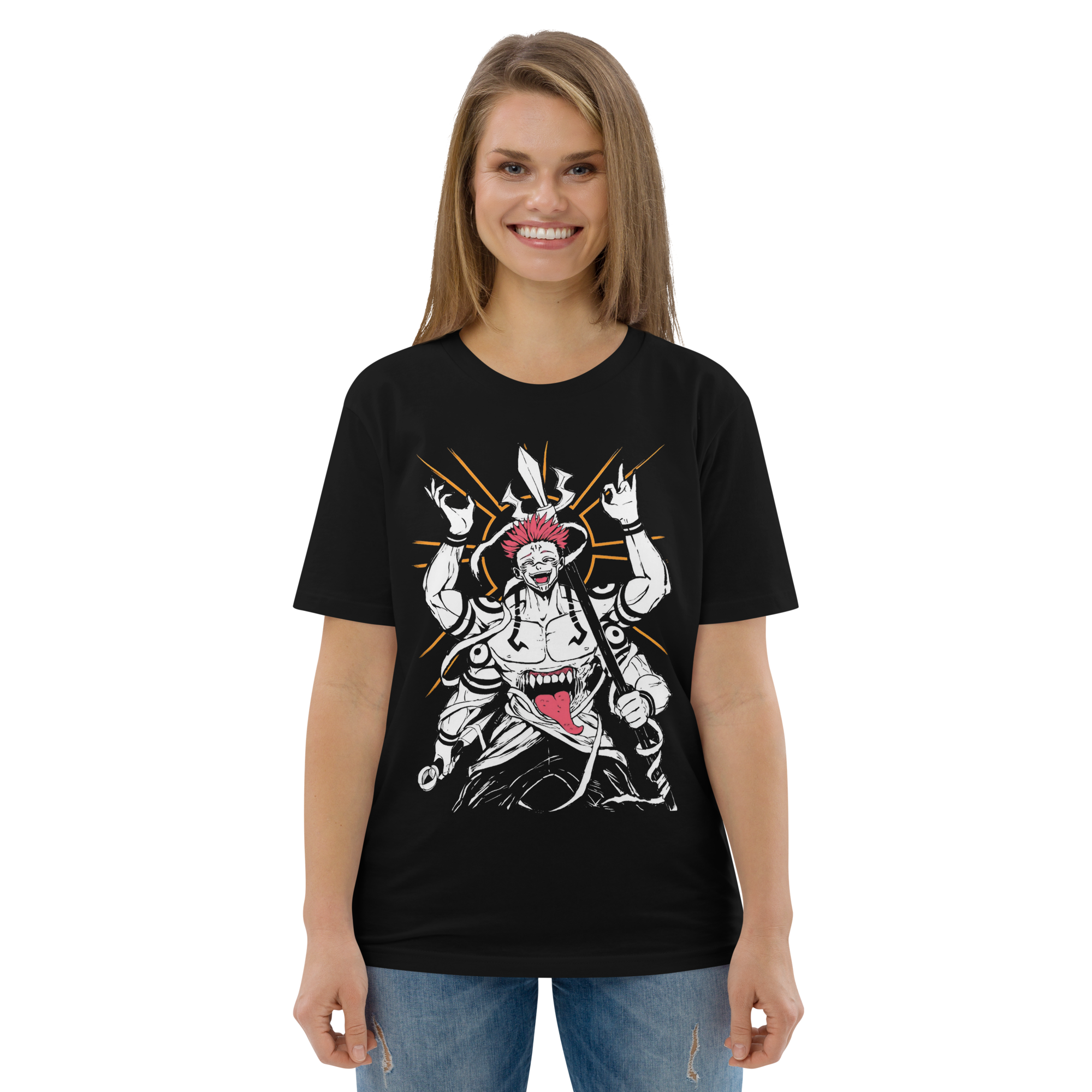 camiseta-sukuna-jujutsu-kaisen-mujer