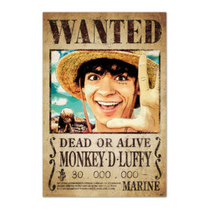 Recompensa Wanted Monkey D Luffy Netflix Liveaction de One Piece (61 x 91,5 cm)