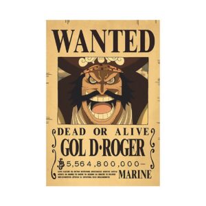 Recompensa Wanted de Gol D Roger Gold Roger (40x29cm) One Piece