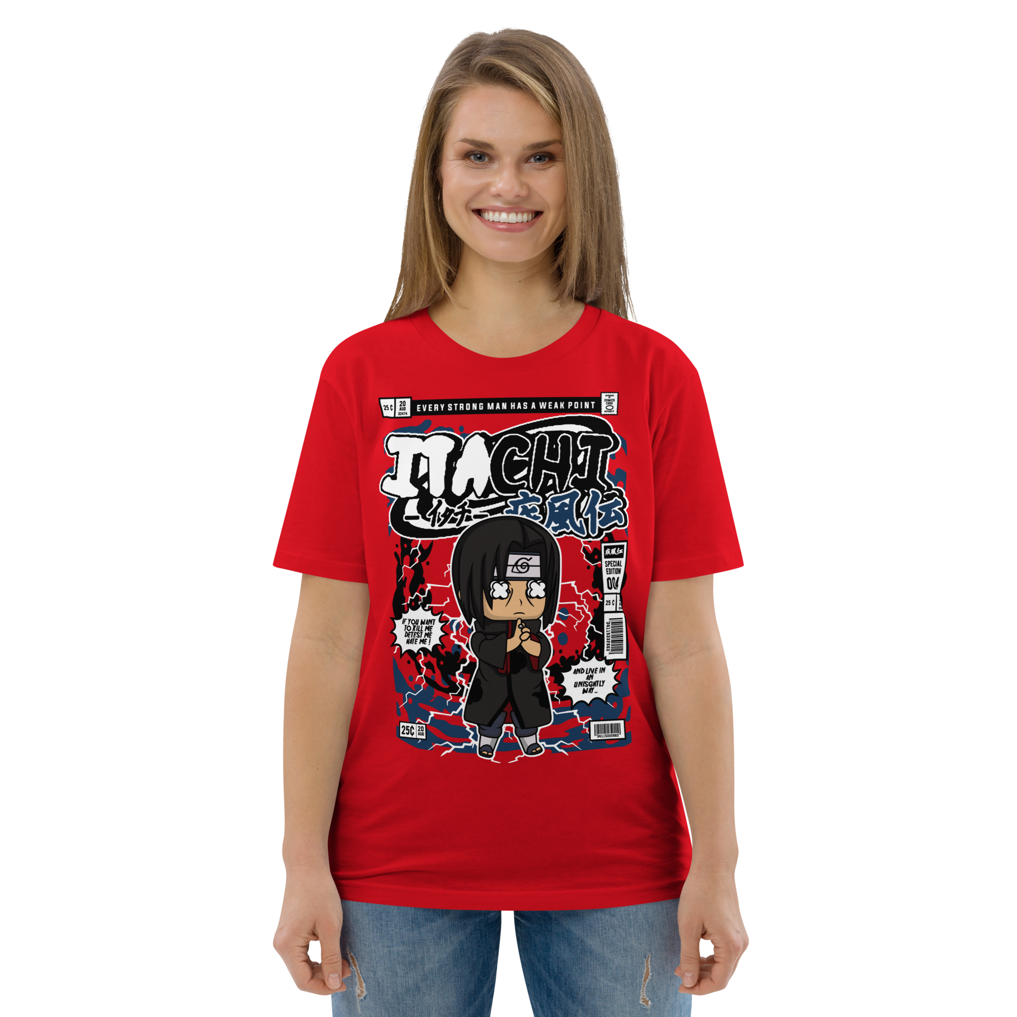 unisex-organic-cotton-t-shirt-red-front-65450694a579a