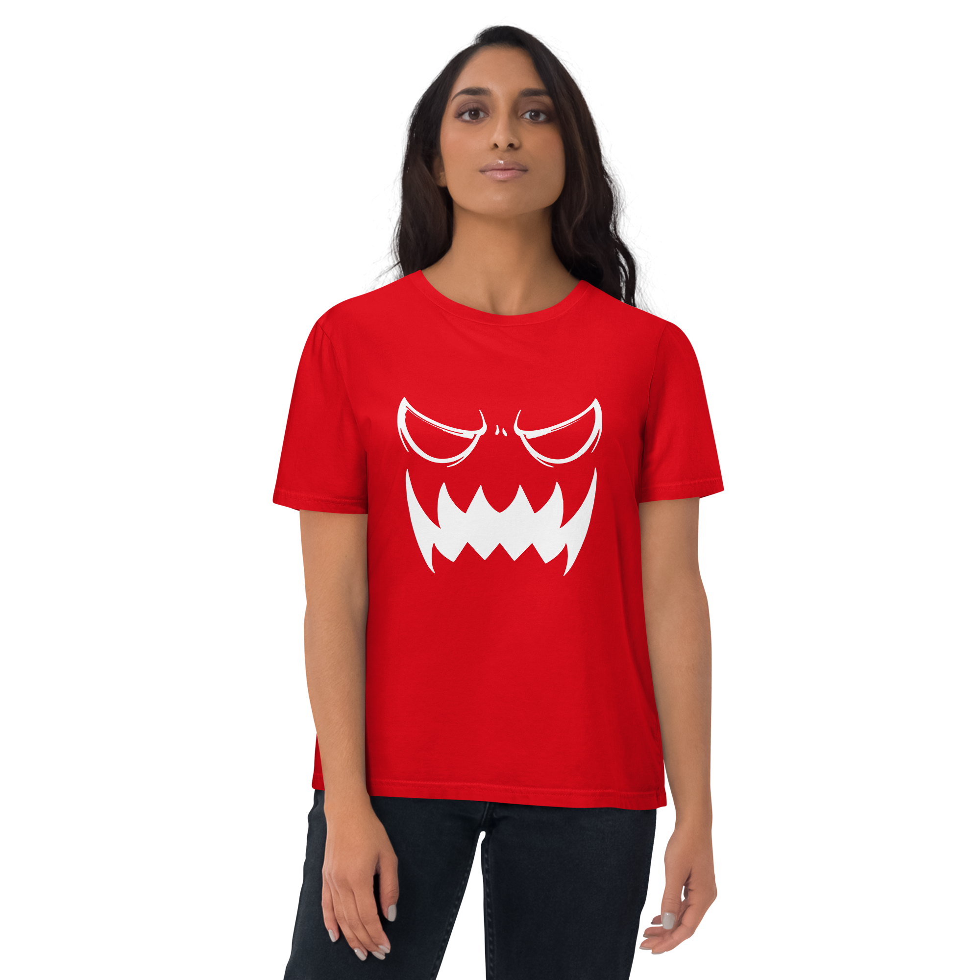 unisex-organic-cotton-t-shirt-red-front-6585c6f83b442