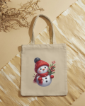 Bolsa de tela navidad Muñeco de nieve