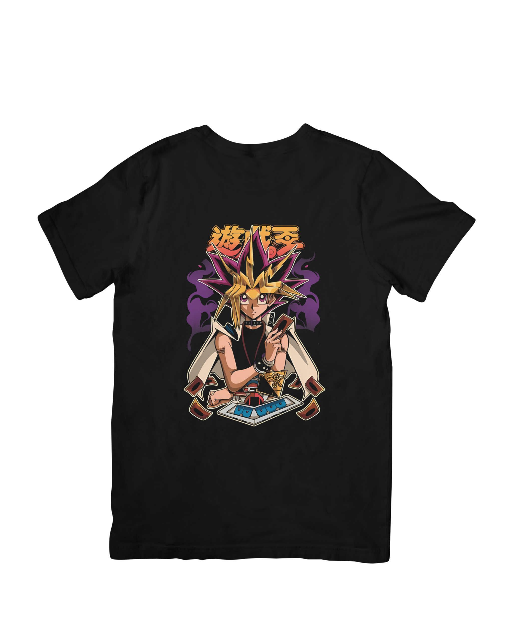 camiseta negra de faraón atem de yu-gi-oh!