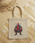 Bolsa de tela superhéroes Ninja rojo divertido