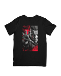 Camiseta Negra Chica con Poderes Telequinéticos Retro