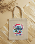 Bolsa de tela navidad Alien azul divertido