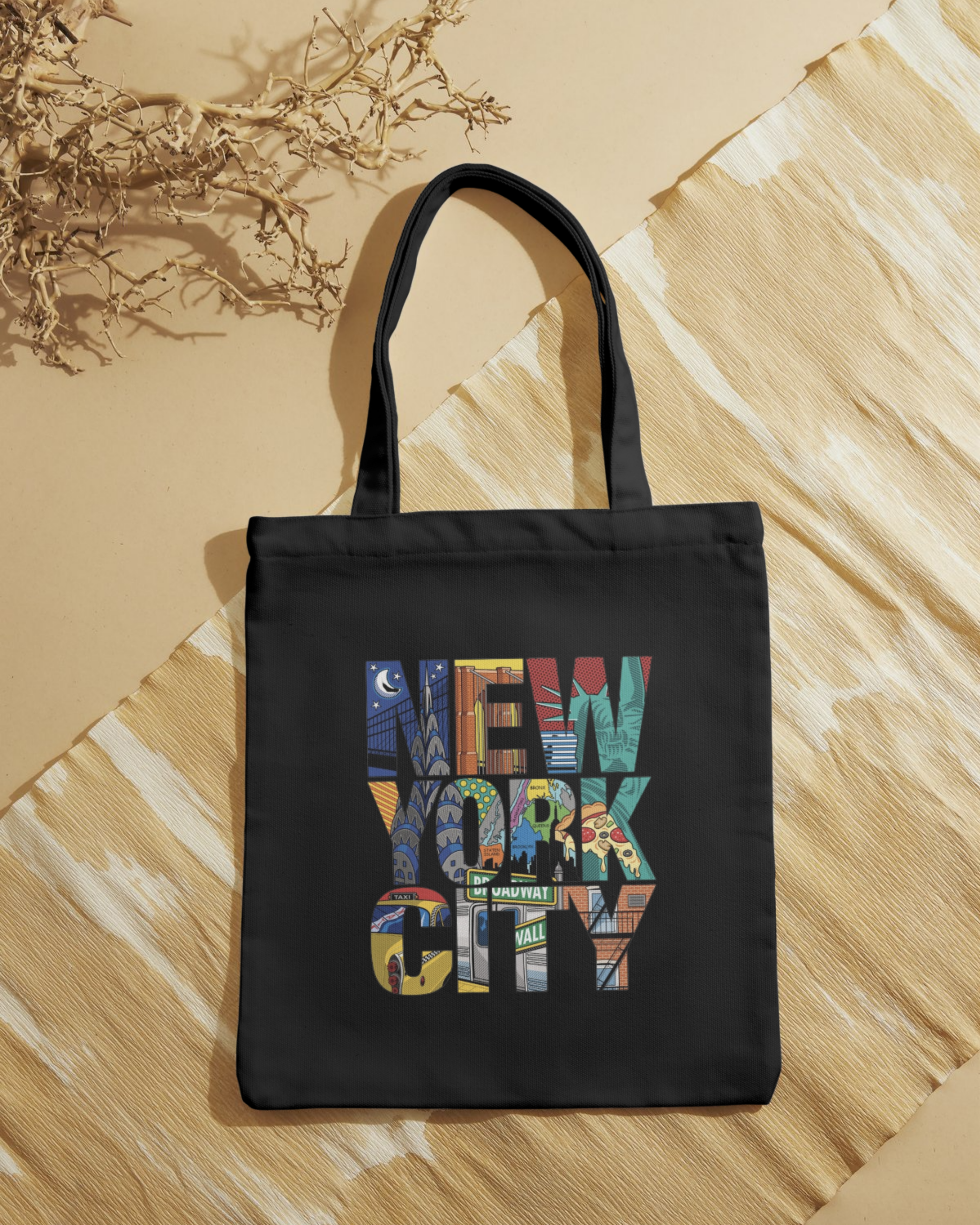 Tote bag Nueva York - Negro