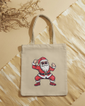 Bolsa de tela navidad Papá Noel Bailando