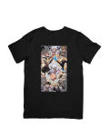 Camiseta Negra Capitán Pirata Anime Sombrero de Paja